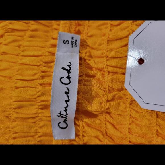 NWT Boutique Culture Code yellowish gold maxi tiered dress - Picture 3 of 5